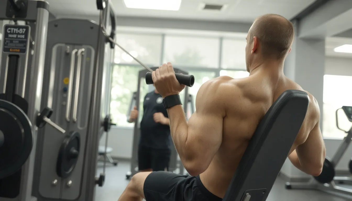 exercice dos musculation machine